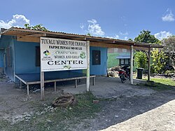 Landschaft in Tuvalu, women for change en vaiaku
