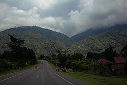 Landschaft in Uganda, home stands right below part rift valley bundibugyo