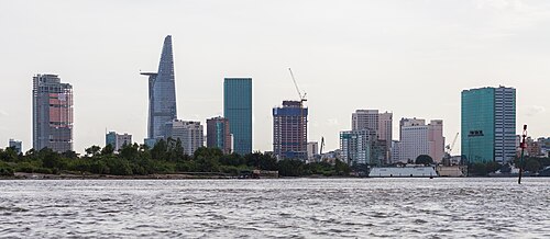Landschaft in Vietnam, río saigón ciudad ho chi minh dd
