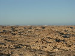 Landschaft in Westsahara, breast shaped hill
