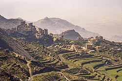 Landschaft in Jemen, haraz mtn village