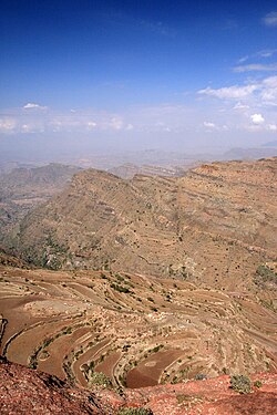 Landschaft in Jemen, en route sana to jibla