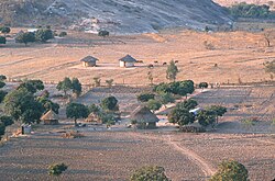 Landschaft in Simbabwe, shona farms