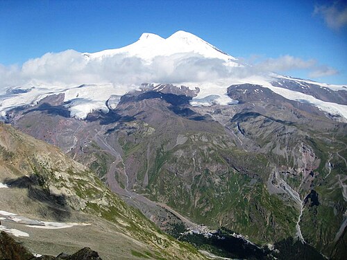The mountain Mount Elbrus