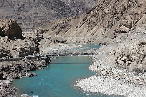 Der Fluss Indus, bridge river ladakh