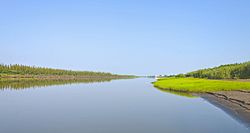 Der Fluss Mackenzie, up river east channel to inuvik nt